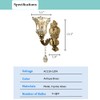 Aeyee Vintage Wall Sconce, Antique Brass Wall Light, Crystal Floral