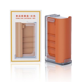 EVEBOT Handheld Food PrintPen FancyBox Replacement for DIY Custom Coffee Cocktail Cake Macaron Printing, Easy to Use & High Production, Red FancyBox