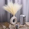 Eastern Rock White Ceramic Vases for Pampas Grass,Water Drop Design
