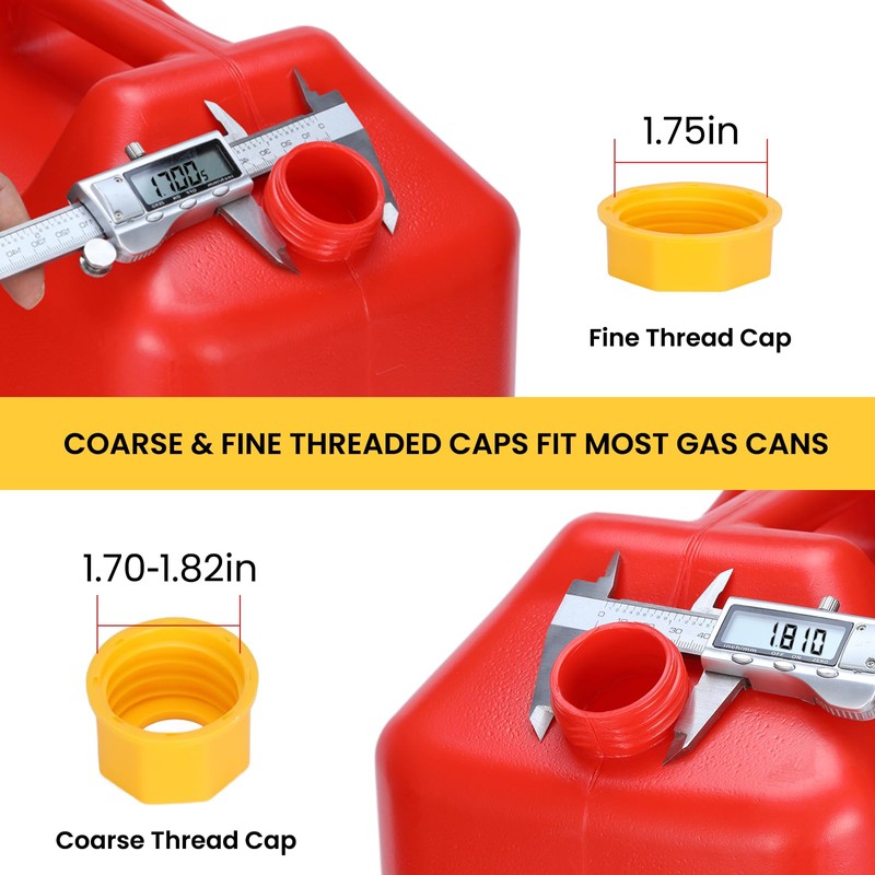 Upgraded Gas Can Spout Replacement, 3-Pack Gas Can Nozzle Leak-Proof