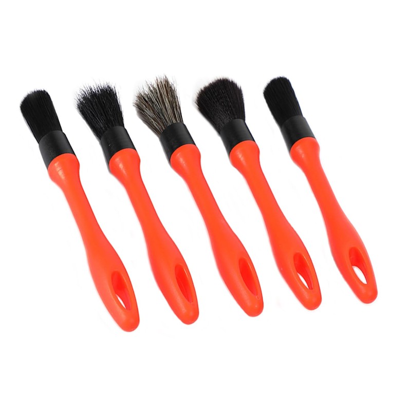 5 x Specialist Detailing Brushes for Car Cleaning Vents, Dash,