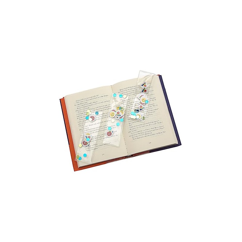 Confetti-Filled Bookmarks 12 Pieces