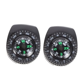 Sosoport 2pcs Detachable Compass for Watch Portable Camping Compass Outdoor Survival Tool for Hiking