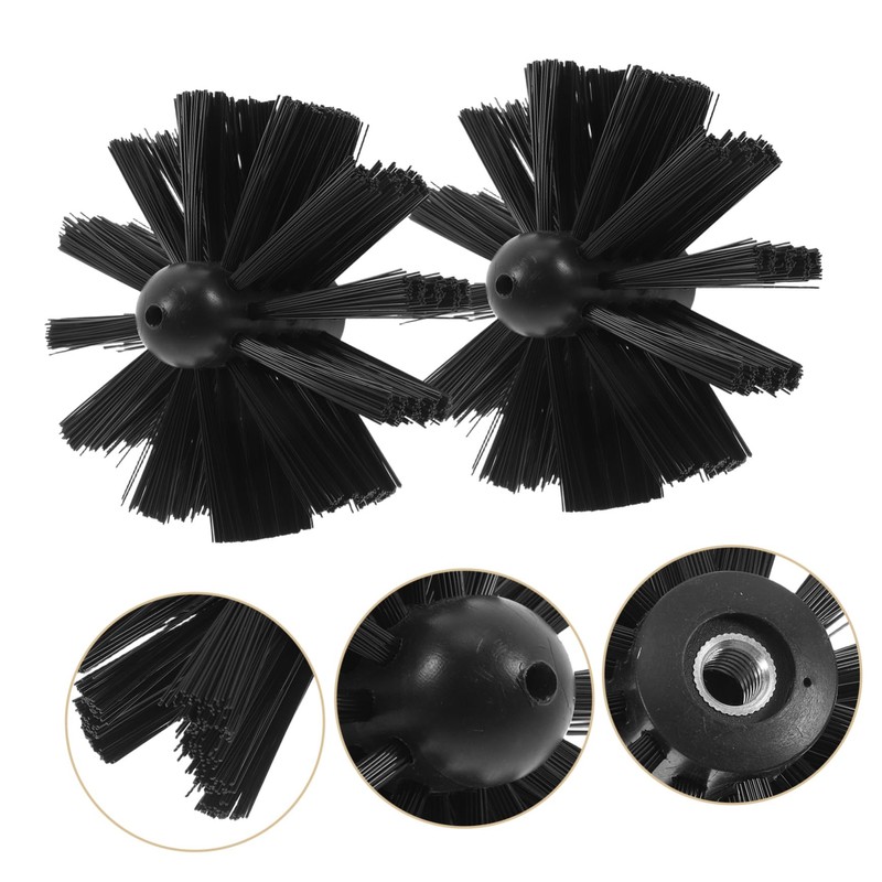 TEHAUX 2pcs Dryer Vent Brush Head Replacement Versatile Cleaning Tool