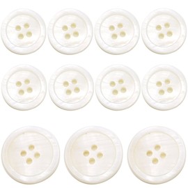 KENDANY 11 Piece Smoke Mother of Pearl Blazer & Suits Button Set - Smoke Grey - for Blazer, Sport Coat, Uniform(White 15MM-20MM)(0.59in-0.79in)