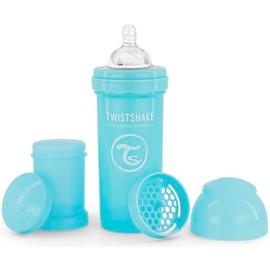 Twistshake Biberón Anticólicos de 260 ml | Tetina de Silicona Similar al Pecho | Mamila de Flujo Medio 2+ Meses | Hecho de Plástico Libre de BPA | Ide