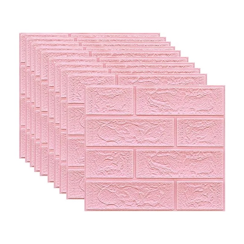 TENDER LIHOME Papel Tapiz Pared Rosa 3d Ladrillo Pegatina Azulejo