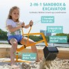 ABORON Kids Sand Boxes with Excavator Sandboxes with Covers Corner