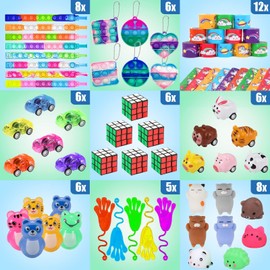 MOTYYA 120 Pcs Party Favors for Kids 6-8-10-12, Birthday Gift for Kids, Goodie Bags Treasure Box Toys For Classroom Rewards, Kids' Party Supplies For Pinata Stuffers, Carnival Prizes