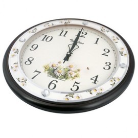 Silent Modern Interior Wildflower Wall Clock Chic