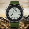 Men Digital Sports Watch Waterproof Alarm Countdown Dual Time Zone