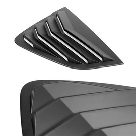 RACING9SPEED Rear Side Window Louvers Air Vent Scoop Shades Cover Blinds 2PCS ABS Fit for 2017-2024 Mazda MX-5 Miata, Car Mods Replacement Parts Assembly, 2018 2019 2020 2021 2022 2023 (Matt Black)
