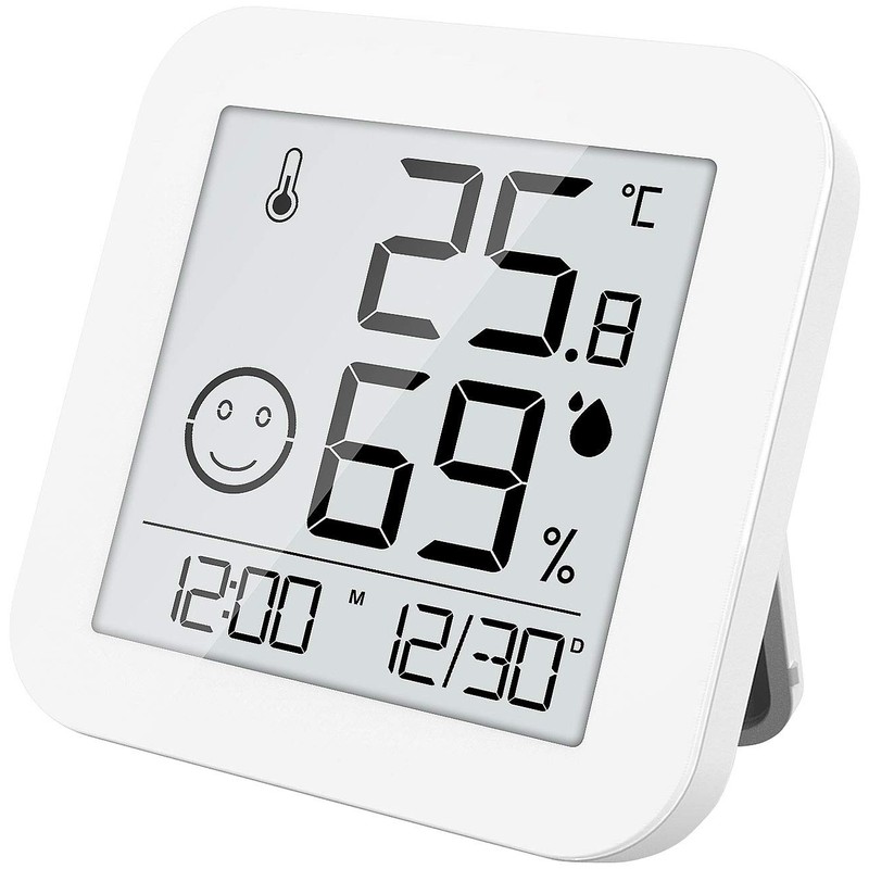 infactory Hygrometer Thermometer: Set of 2 Digital E-Ink Thermal and