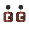 Game Day Earrings Football Sports Team Spirit Earrings Crystal Rhinestone