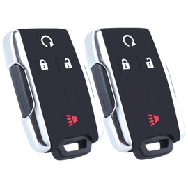 4 Buttons Keyless Entry Replacement for Chevy Silverado/GMC Sierra 1500 2500HD 3500HD 2014-2020, Chevy Colorado/GMC Canyon 2015-2021,Car Remote Start Control (FCC: M3N-32337100) (Set of 2)