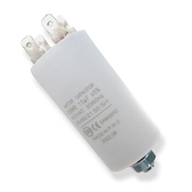 DL-pro Capacitor Motor Capacitor 1.5 µF 450 V Diameter 30 x 57 mm Universal with 6.3 mm AMP Plugs and Mounting Screw M8 CBB60 Starting Capacitor Motor Start Capacitor for Electric Home Appliances