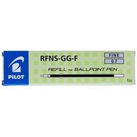 Pilot RFNS-GG-F-B Black 0.7 mm Fine Tip Ballpoint Retractable Refill for BP-145, Rexgrip, Supergrip Ballpoint Pens, Black, (RFNS-GG-F-B)