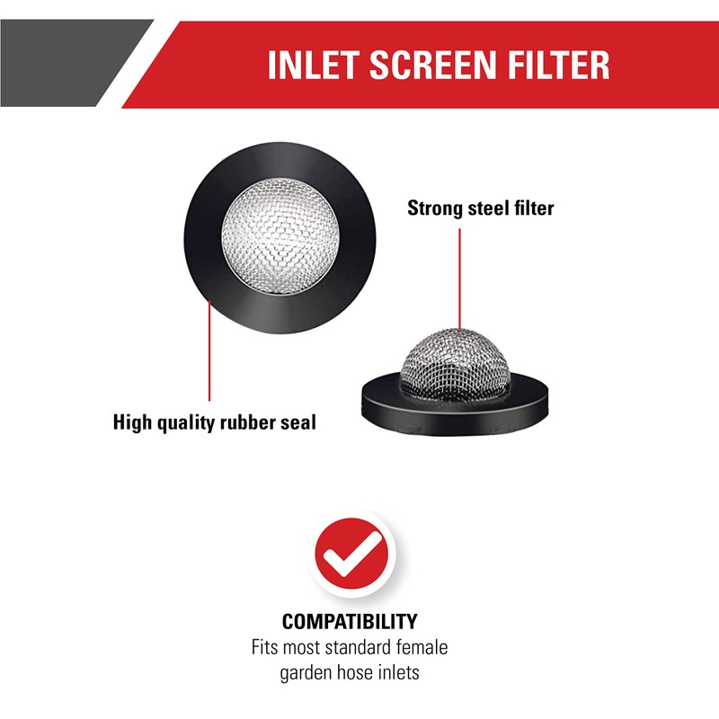 Simpson Cleaning 7000123 Inlet Screen Filter with Gasket for Gas