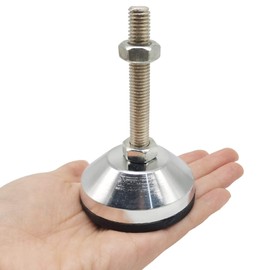 TIHOOD 2PCS Heavy Duty Leveling Screw Leg 4" Adjustable Feet Leveler Foot for Furniture Mechanical Equipment(Black)