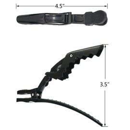 30 pcs Crocodile Clips Hair for Styling Sectioning Non Slip Grip Hairdressing Clips for Cutting Durable Professional Salon Hair Clips Women, Girls, Home (Black)