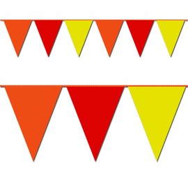 Ziggos Party Orange, Red and Yellow Triangle Pennant Flag 100 Ft.