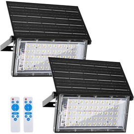 CREATESTAR Solar Flood Lights Outdoor with Remote, Waterproof Super Bright Solar Powered Security Spot Lights for Porch Patio Yard Garage 150W
