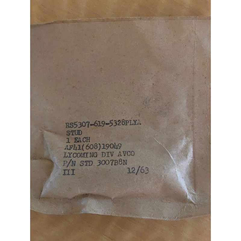 Lycoming Studs P/N STD 3007B8N