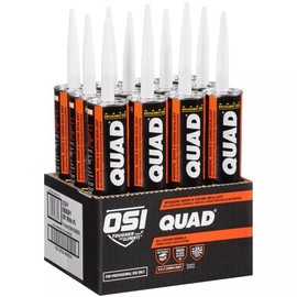 OSI Quad Window, Door and Siding Sealant Clear 000, 10 fl oz, Cartridge (12 Pack)