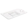 Vogue U254 Polycarbonate 1/6 Gastronorm Notched Lid,White,176x162mm