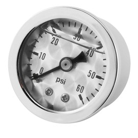Marshall Liquid Filled Shock Proof Gauges - Engine Tuned 0-100 psi, Manufacturer: Bikers Choice, METALLIC OIL PRESSURE GAUGE