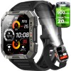Relojes inteligentes militares para hombre Bluetooth llamada (responder/hacer llamada) 5