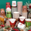 Hallswl 100 Pieces 9 oz Christmas Paper Cups, Xmas Disposable