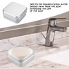 2 Pieces Aluminum Soap Dish with 2 Pieces Foaming Net,