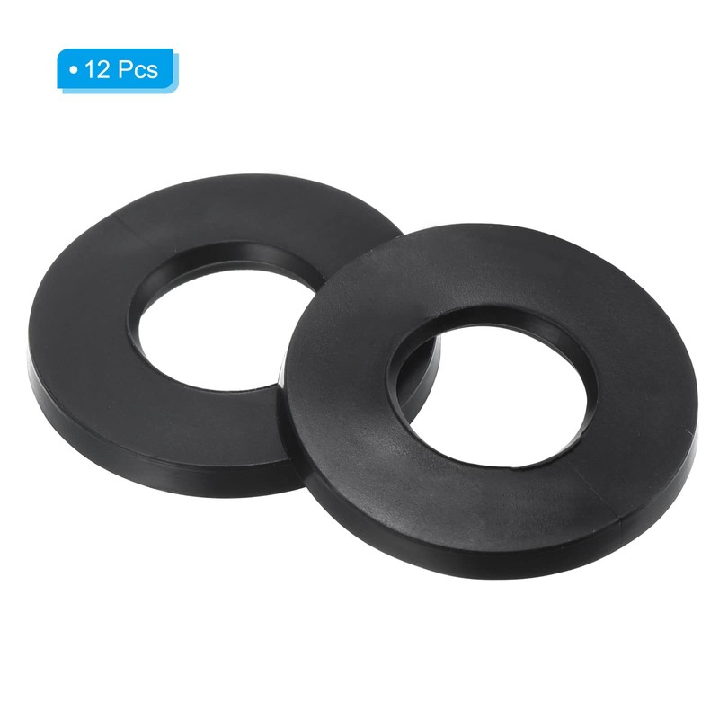 PATIKIL M10 Rubber Flat Washers 12 Pack 10mm Inner Diameter