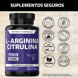 L - Arginina 1000mg  Citrulina  Beta Alanina  Cafena (de Guaran)  Aminocido Esencial  Citrulina Como Precursor De xido Ntrico - Pre Entreno- Pre...   