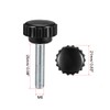 sourcing map 2pcs Knurled Clamping Knobs M6 x 25mm Metric