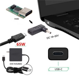 chenyang CY USB 3.1 Type C USB-C to DC 4.0 x 1.3 mm Adapter Emulator Trigger 90 Degree Angled