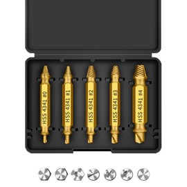 Damaged Screw Extractor Kit,Stripped Screw Extractor Remover Tool，Broken Bolt Extractor and Screw Remover Set (Golden)