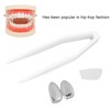 Gold Grillz Silver Teeth Plated Braces Hip Hop Style for