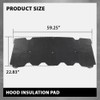 G-PLUS Hood Insulation Pad 1/2" with Clips Compatible with GMC