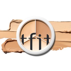 TFIT Cover Up Pro Concealer Palette - 3-in-1 Full Coverage Color Correcting Cream (Hydrating, 01 Neutral, 0.52 Oz) for Dark Circles, Spots, Puffiness - High Coverage Eye Corrector for All Skin Tones
