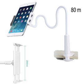 gsiollvderbarley - Soporte de teléfono con cuello de cisne para teléfono celular, soporte de rotación de 360°, soporte ajustable con una sola mano, para cabecero de computadora, mesita de noche,