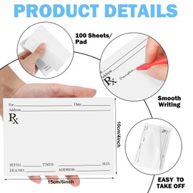 Watersay 36 Pack Prescription Pads for Doctors Rx Pad Pharmacist Notepad 100 Sheets Prescription Paper Per Notepad Kids Doctor Funny Pharmacist Memos for Doctor Home Office Gift