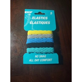 All Day Elastics Hair Ties Set Of 5 No Snag All Day Comfort