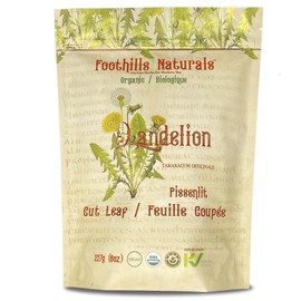 Foothills Naturals Dandelion Leaf Tea Organic - 8 ounces / 227g Digestive Upset, 100+ Servings