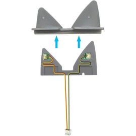 1 set outer ear, inner ear, cable alternative replacement cable included electronic buttons (cable) for Tonies Toniebox (original grey)