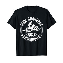 Funny Grandpa Snowmobile Men Snow Mobile Snowmobiling T-Shirt