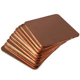 Copper Platelets [20 x 20 x 0.5 mm] [Pack of 10] Copper Pad Heatsink | Suitable for GPU RAM SSD VRAM VRM Control Boards Electronics LED SMD IC