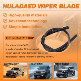 HULADAED® 24''+21''+12'' Silicone Windshield Wipers Replacement for Buick Enclave 2017-2012 Wiper Blades, Automobile Wipers for MY Car-Front and Rear Wipers Blade Set (3 PACK)
