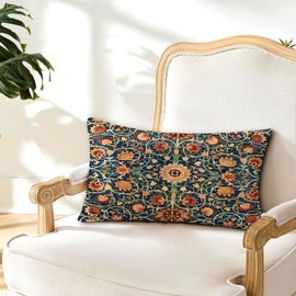 HUASHUZI Cushion Covers William Morris 30x50cm Boho Decorations Double Sided Pattern Throw Pillow Case Set of 2 Home Decor for Sofa Bench Couch